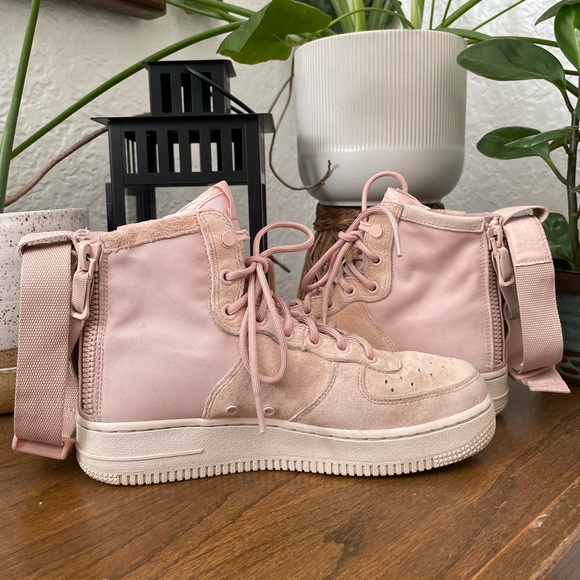 Nike Light Pink High Top Air Force 1’s size 7 - Picture 7 of 8